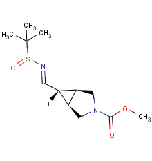 methyl (1R,5S,6r)-6-((E)-((tert-butylsulfinyl)imino)methyl)-3-azabicyclo[3.1.0]hexane-3-carboxylate